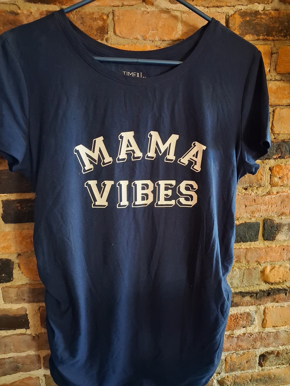 Time and Tru Navy 'MAMA VIBES' Graphic Tee